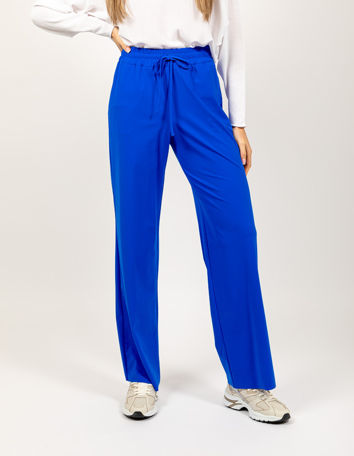 Due Amanti broek met elatische band kobaltblauw