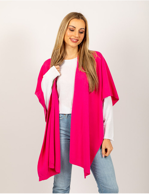 Due Amanti lange poncho fuschia