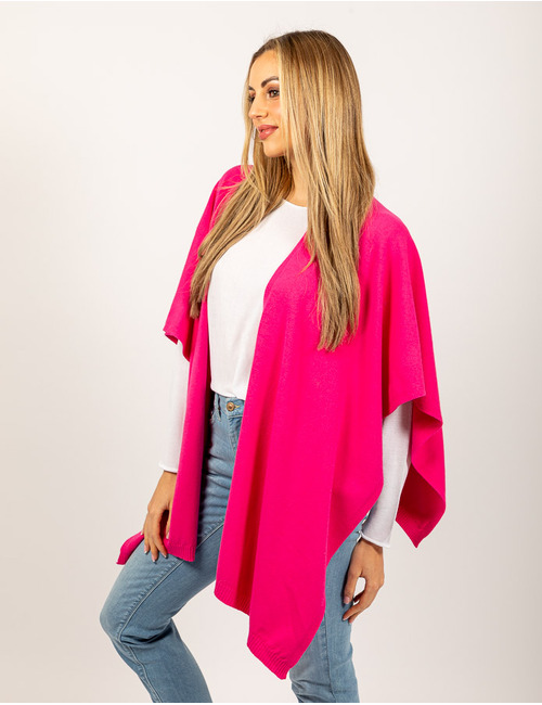 Due Amanti lange poncho fuschia