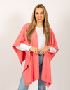 Due Amanti lange poncho roze