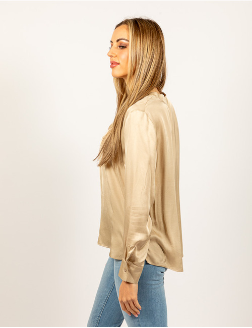 Due Amanti lange mouw bloes beige
