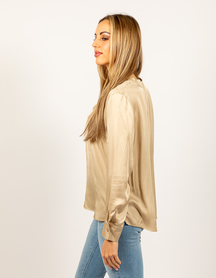 Due Amanti lange mouw bloes beige