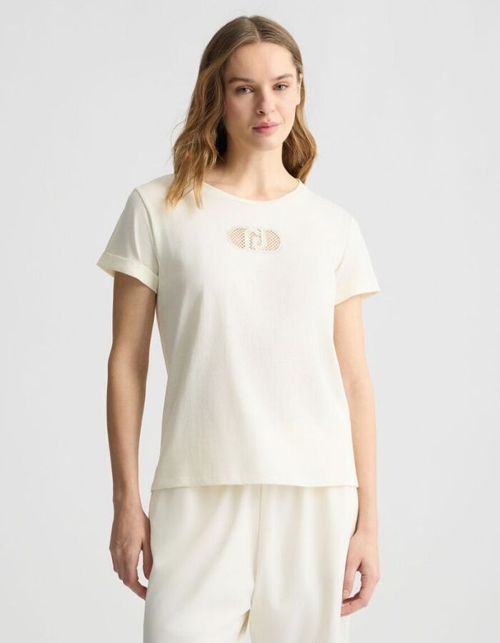 Liu Jo t-shirt korte mouw ecru