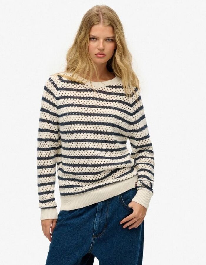 Superdry lange mouw pull ecru