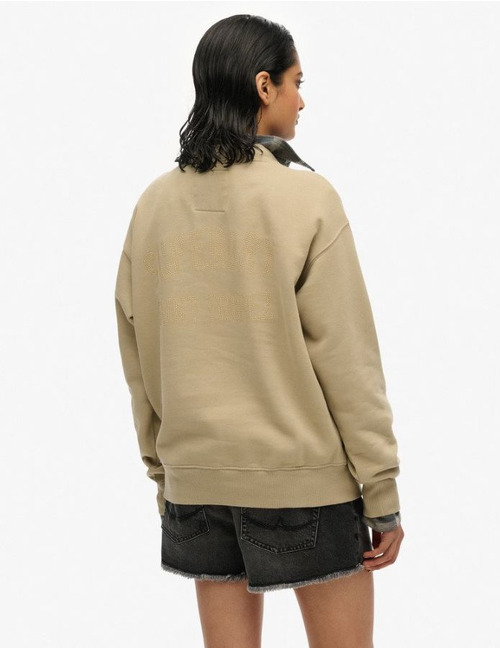 Superdry lange mouw sweater beige
