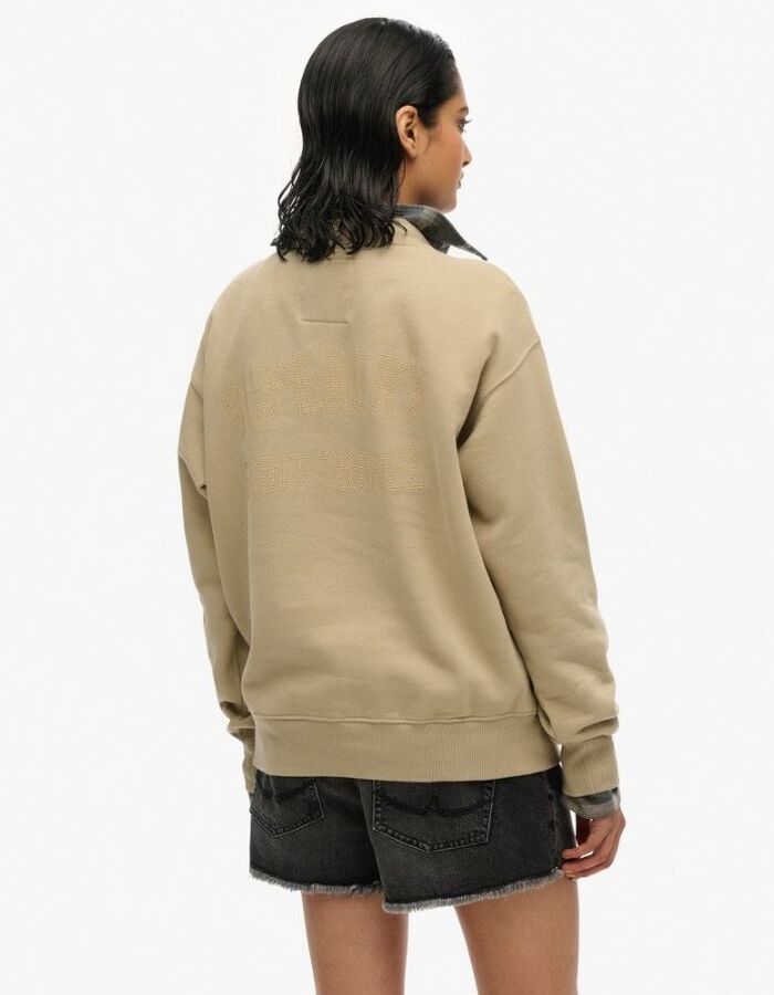 Superdry lange mouw sweater beige