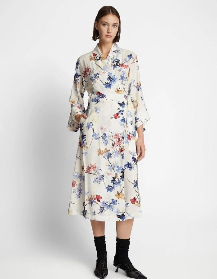 Munthe midi kleed ecru