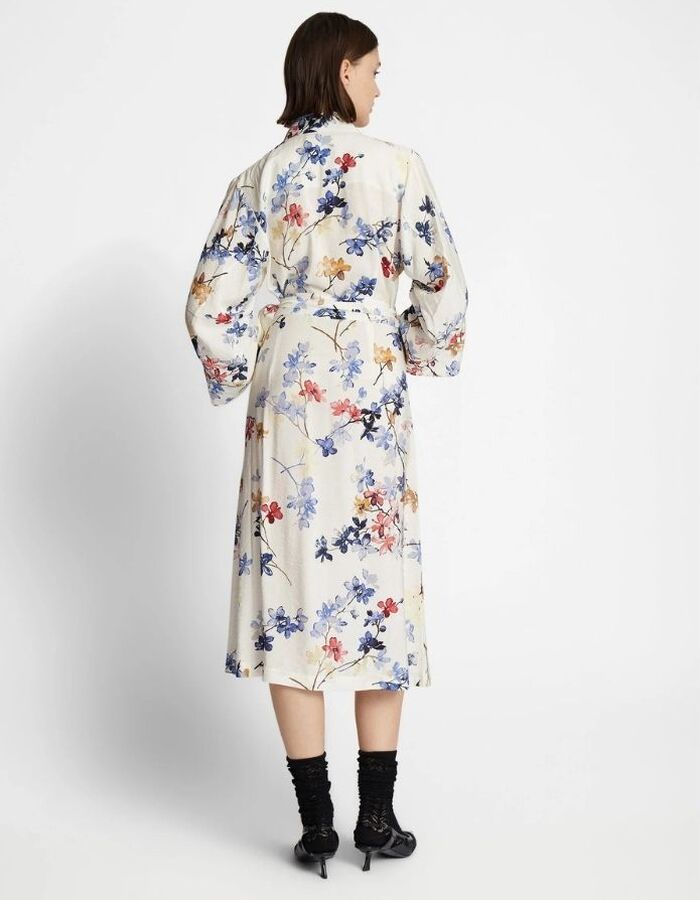 Munthe midi kleed ecru