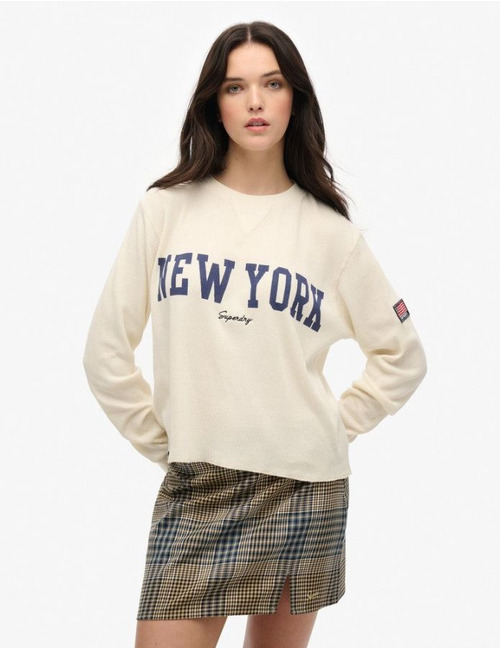 Superdry lange mouw pull ecru