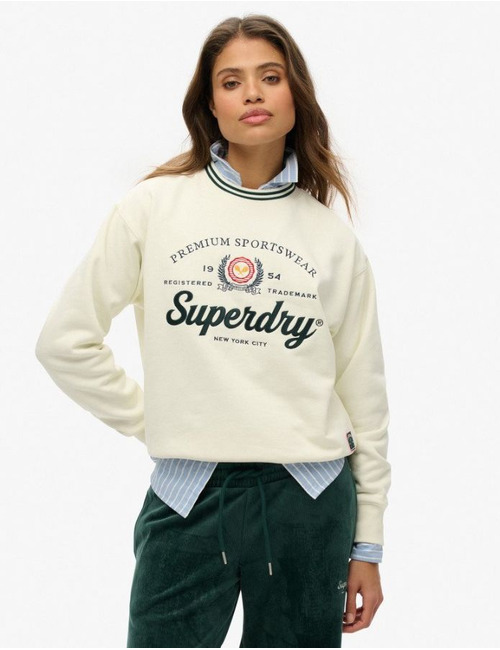 Superdry lange mouw sweater ecru