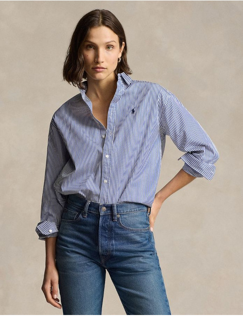 Ralph Lauren Dames lange mouw bloes blauw