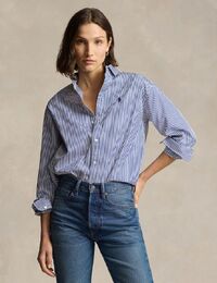Ralph Lauren Dames lange mouw bloes blauw