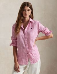Ralph Lauren Dames lange mouw bloes fuschia