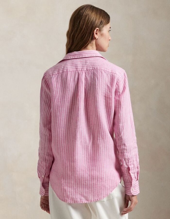 Ralph Lauren Dames lange mouw bloes fuschia