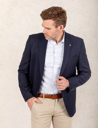 Regular Fit Colbert van Virgin Wol  