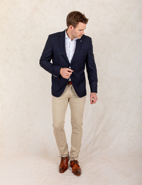 Regular Fit Colbert van Virgin Wol  