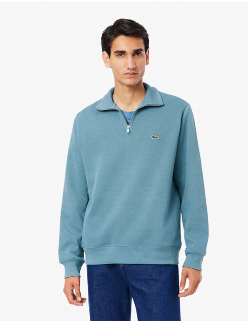 Interlock Sweatshirt met Rits en Hoge Hals  