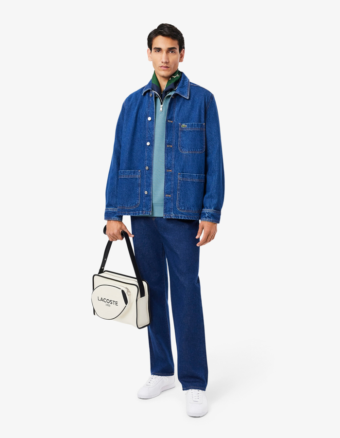Interlock Sweatshirt met Rits en Hoge Hals  