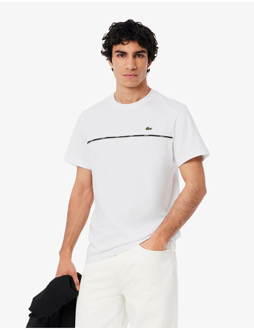Katoenen Jersey T-shirt met Lacoste Versiering  