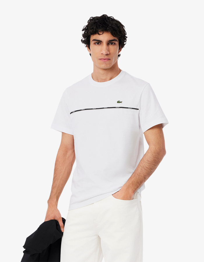 Katoenen Jersey T-shirt met Lacoste Versiering  