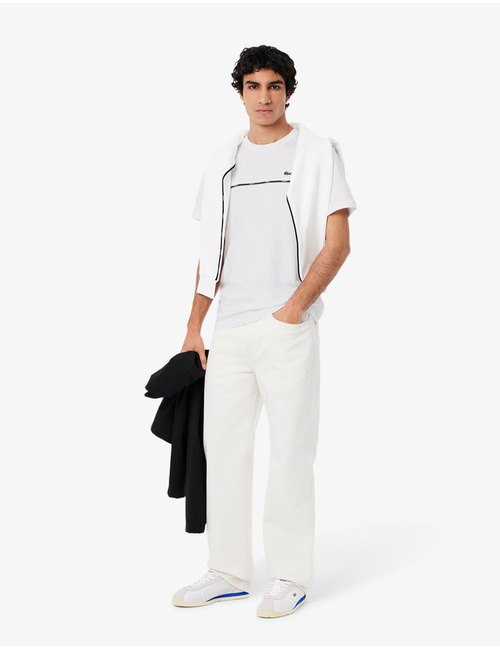 Katoenen Jersey T-shirt met Lacoste Versiering  