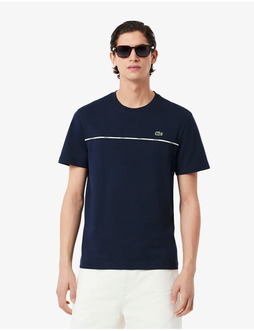 Katoenen Jersey T-shirt met Lacoste Versiering  