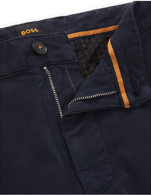 Slim Fit Chino van Katoenmix met Stretch  