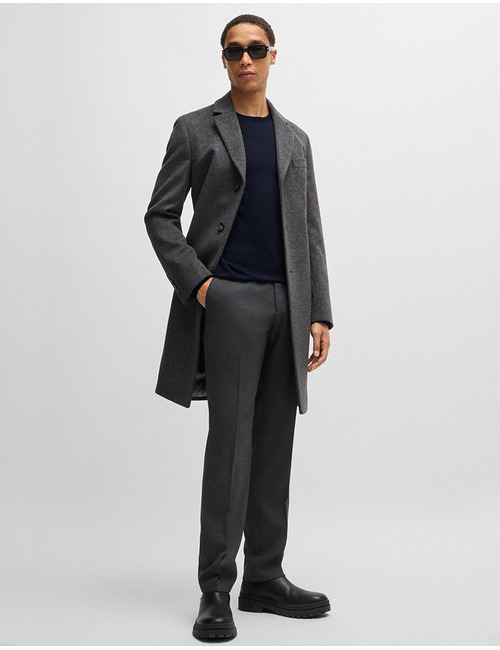 Slim Fit Trui van Merinowol met Ronde Hals  