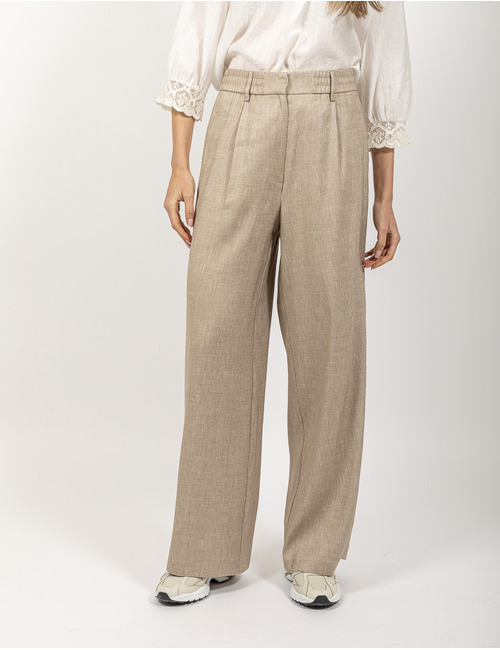 Herzen's broek met elatische band beige