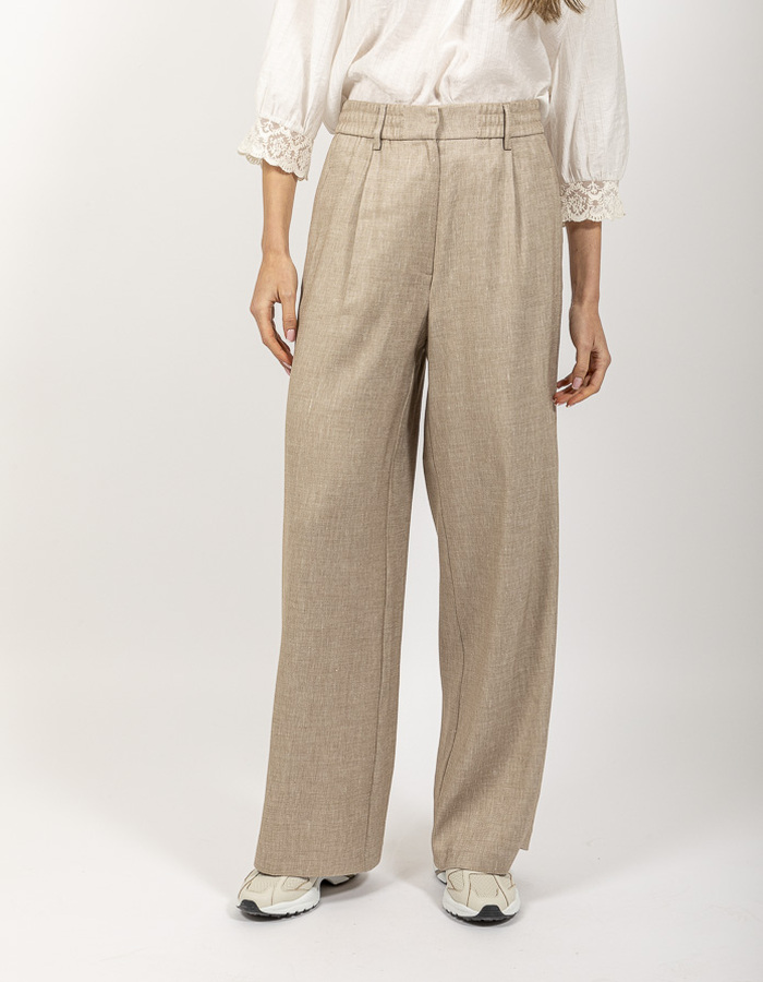 Herzen's broek met elatische band beige