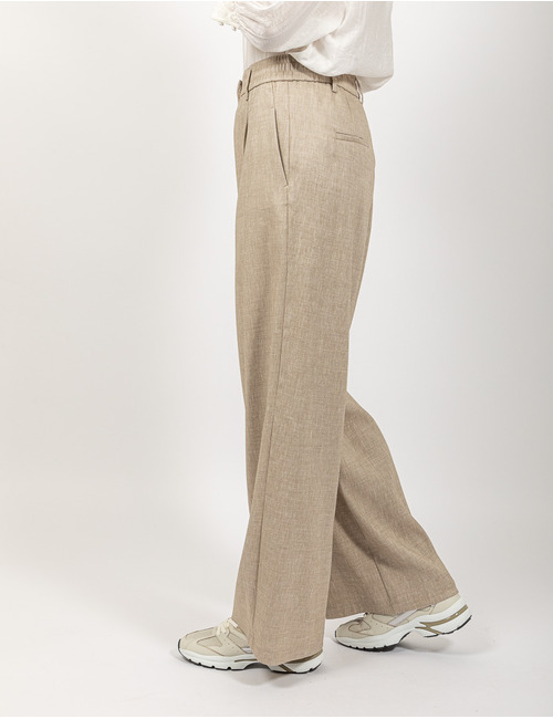 Herzen's broek met elatische band beige