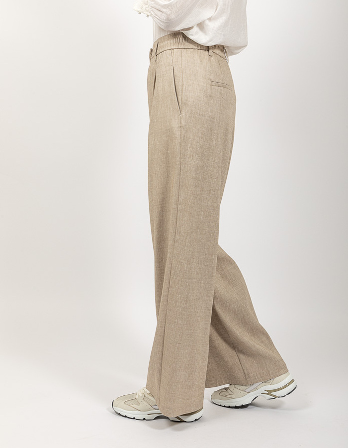 Herzen's broek met elatische band beige