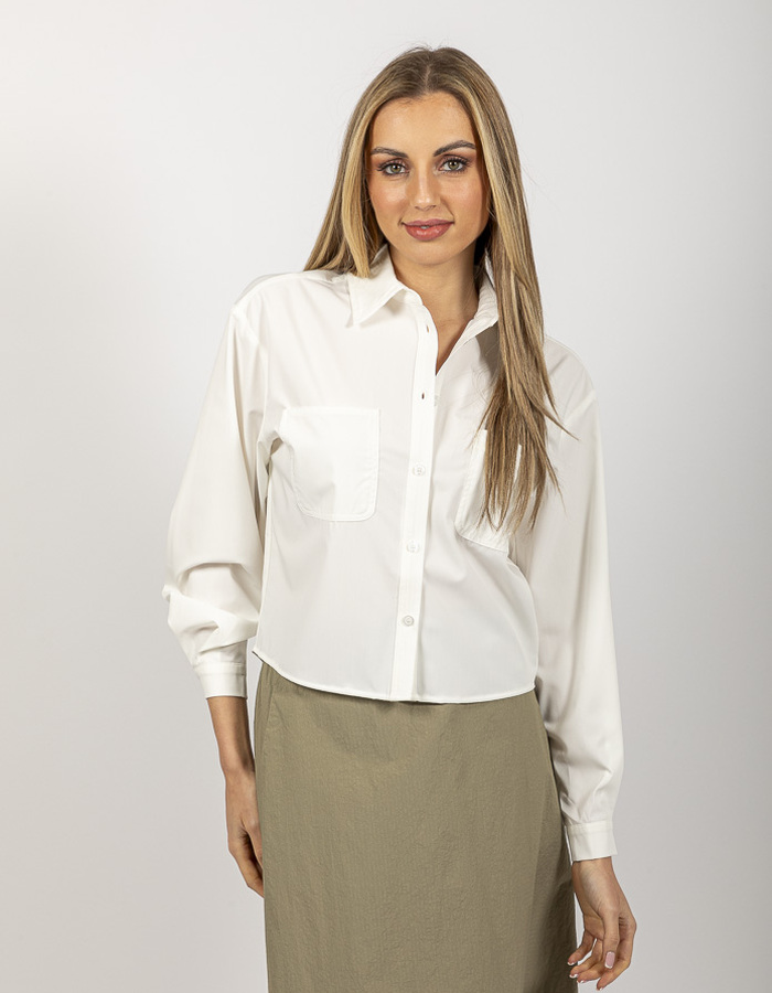 Aimee The Label lange mouw bloes wit