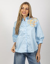 Senso lange mouw bloes blauw
