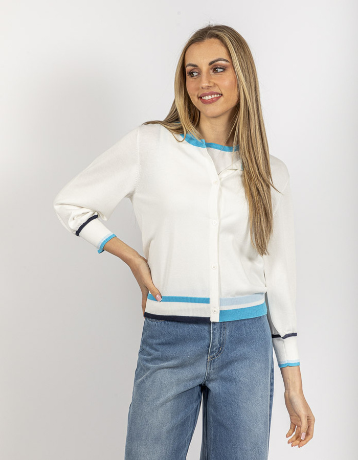 Senso lange mouw gilet ecru