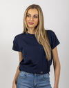 Rinascimento t-shirt korte mouw marine