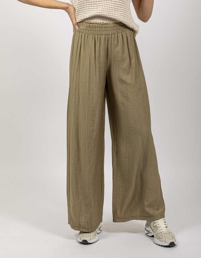 Rinascimento broek met elatische band kaki