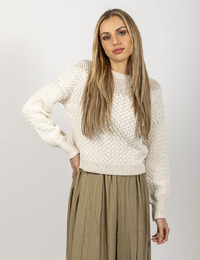 Rinascimento lange mouw pull ecru
