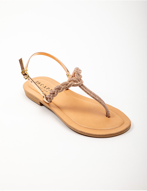 Scapa Dames platte sandalen brons