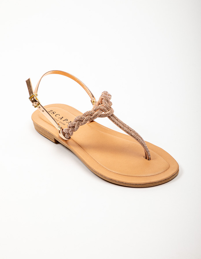 Scapa Dames platte sandalen brons