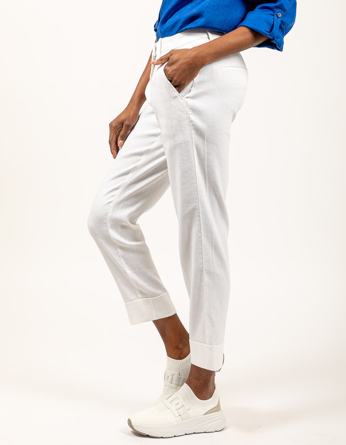 Cambio geklede broek wit