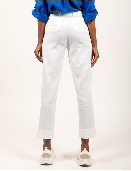 Cambio geklede broek wit