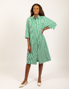 Gigue midi kleed groen