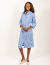 Gigue midi kleed blauw