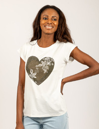 Rinascimento t-shirt korte mouw ecru