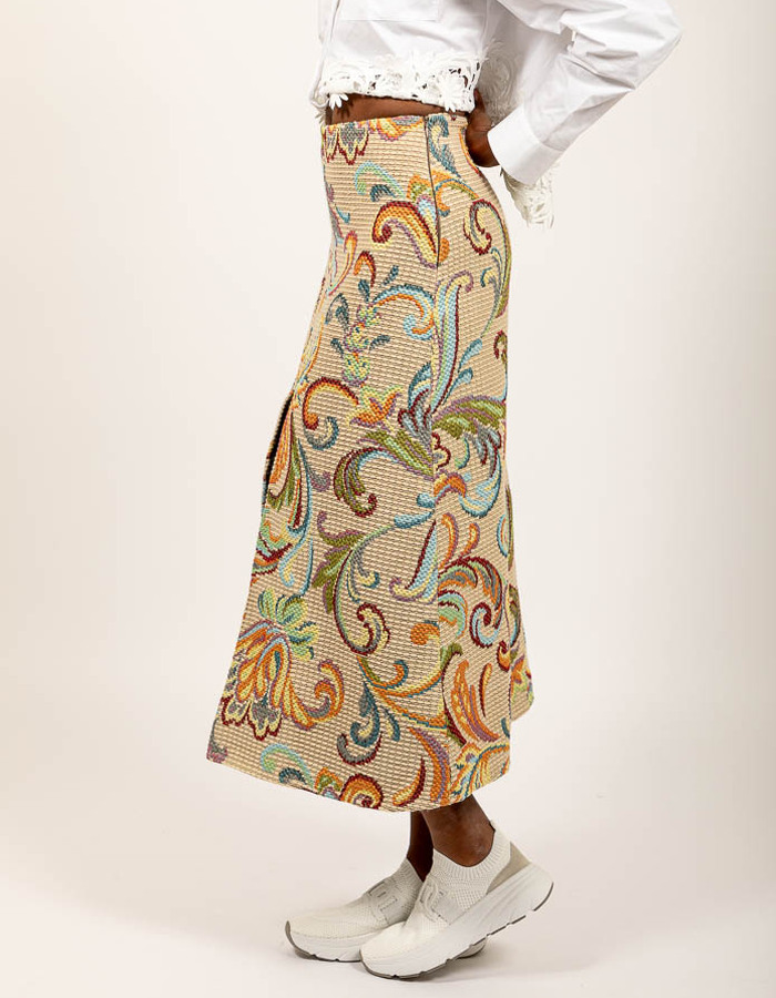 Nxi By Oni Onik lange rok beige