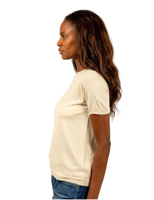 Due Amanti korte mouw pull beige