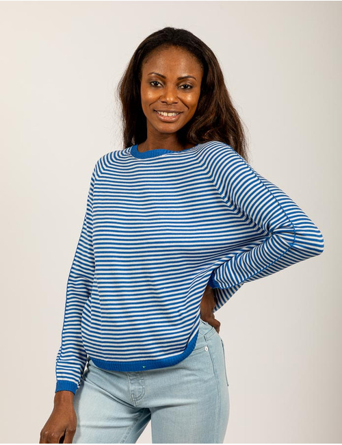 Lalotti lange mouw pull blauw