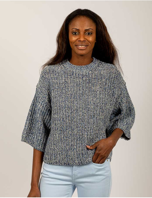 Drykorn lange mouw pull blauw