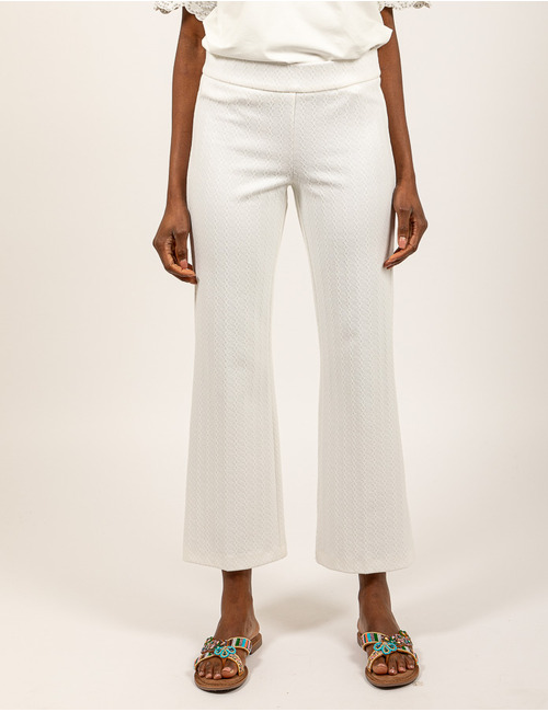 Cambio broek met elatische band wit